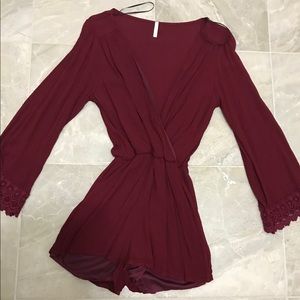 Burgundy romper